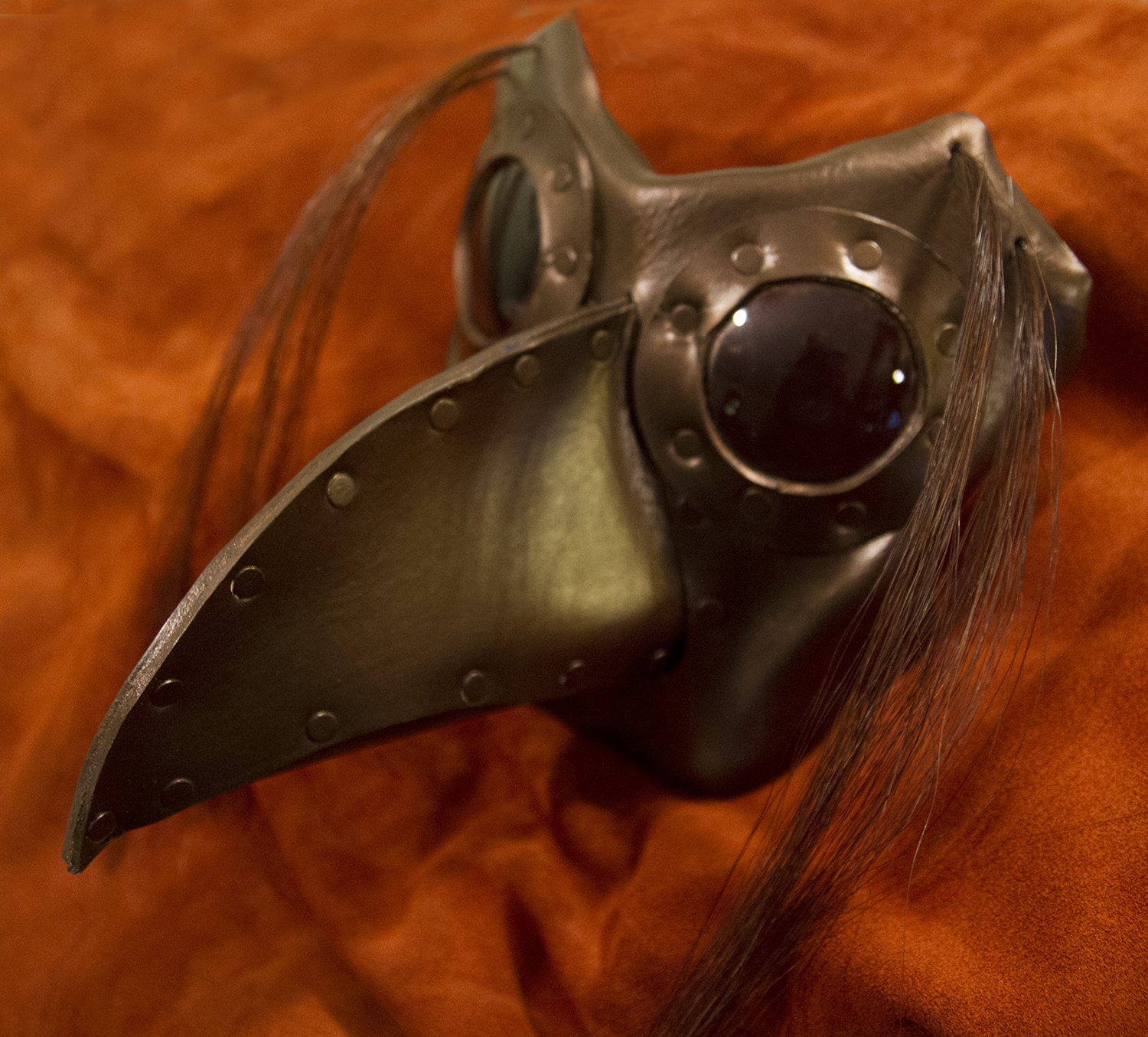 bird steampunk leather mask